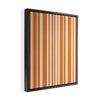Classic Stripes XLVI - Retro Orange Framed Canvas Print Gallery Image 2