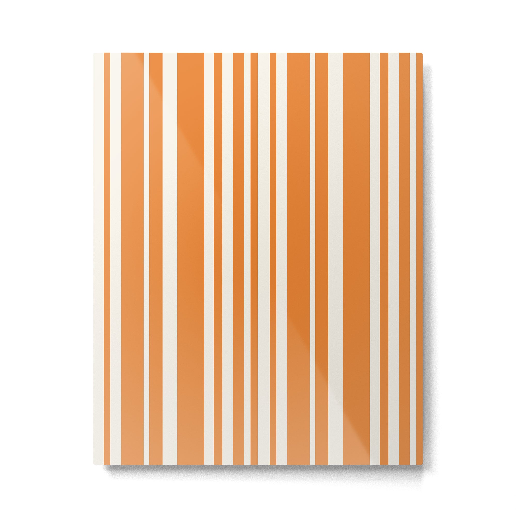 Classic Stripes XLVI - Retro Orange Metal Print Gallery Image 4