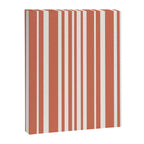 Classic Stripes XLVII - Brick Red Canvas Print Gallery Image 6