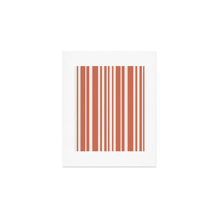 Classic Stripes XLVII - Brick Red Art Print Gallery Image 1