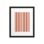 Classic Stripes XLVII - Brick Red Framed Art Print Gallery Image 5