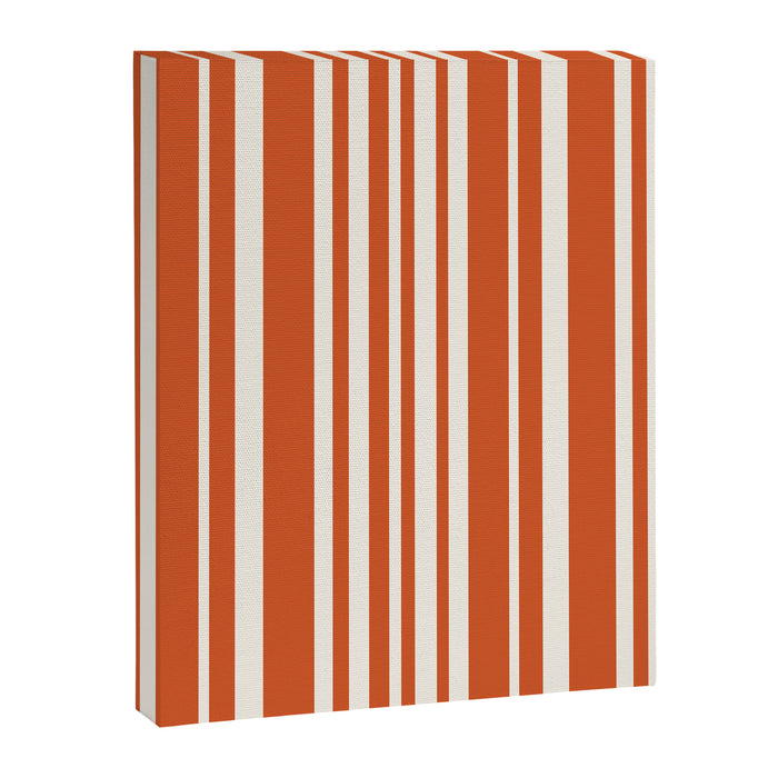 Classic Stripes XLVIII - Bright Retro Red Canvas Print Gallery Image 1