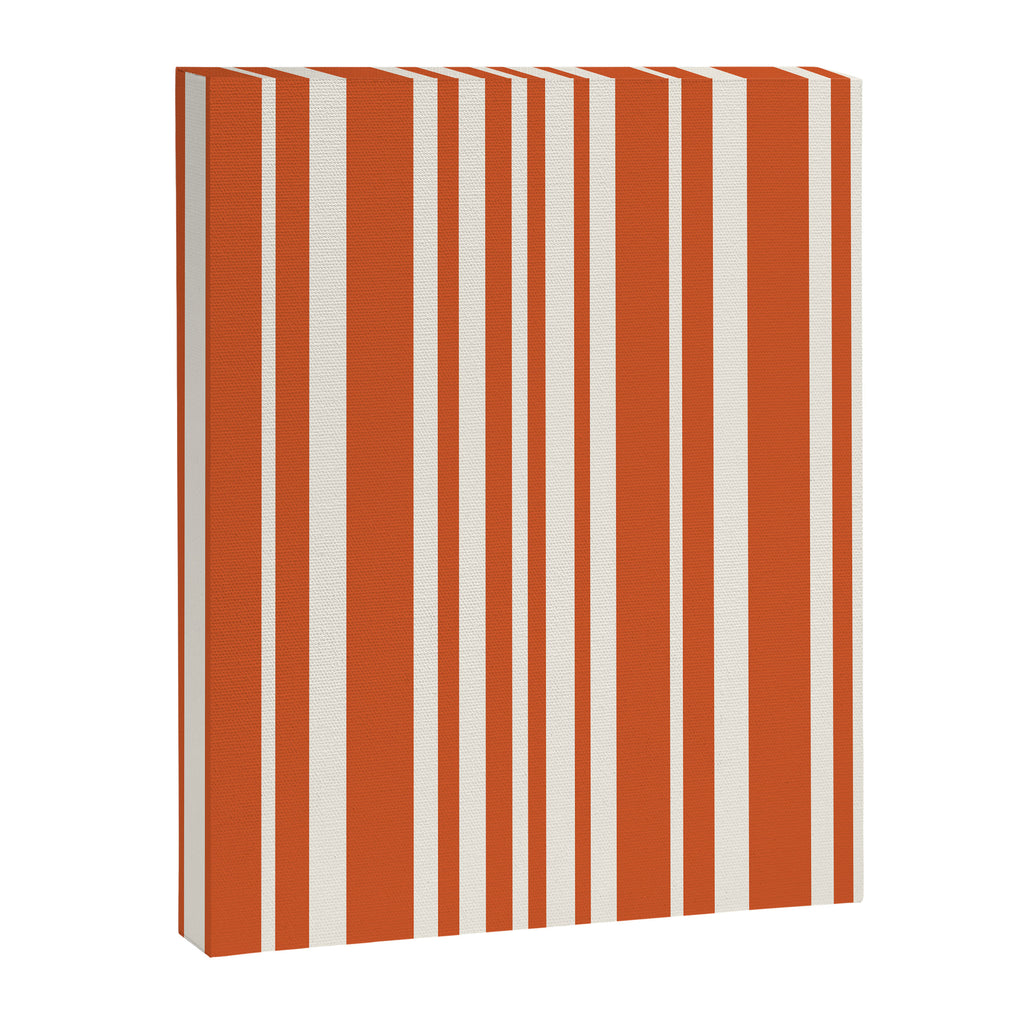 Classic Stripes XLVIII - Bright Retro Red Canvas Print Gallery Image 6