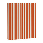 Classic Stripes XLVIII - Bright Retro Red Canvas Print Gallery Image 6