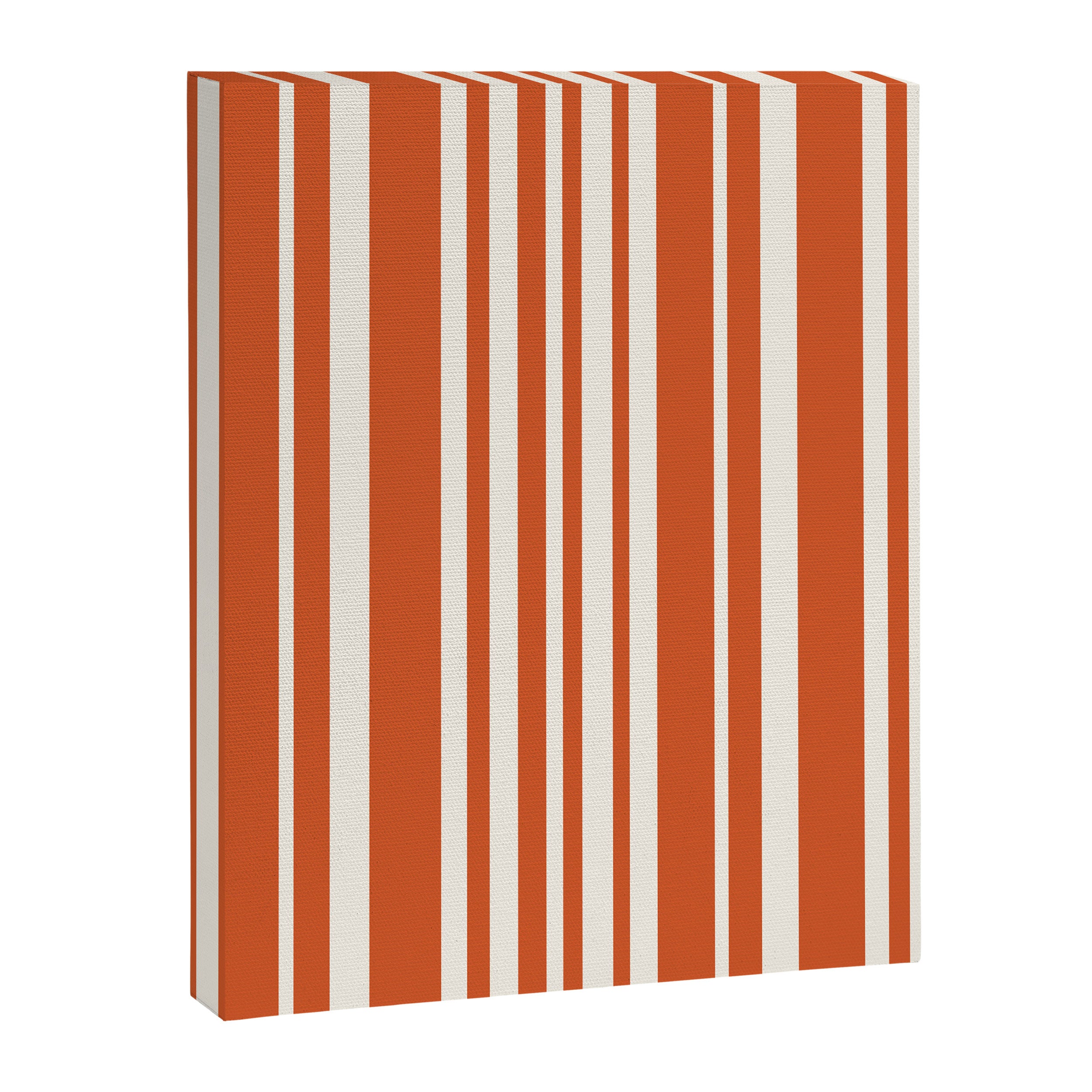 Classic Stripes XLVIII - Bright Retro Red Canvas Print Gallery Image 6