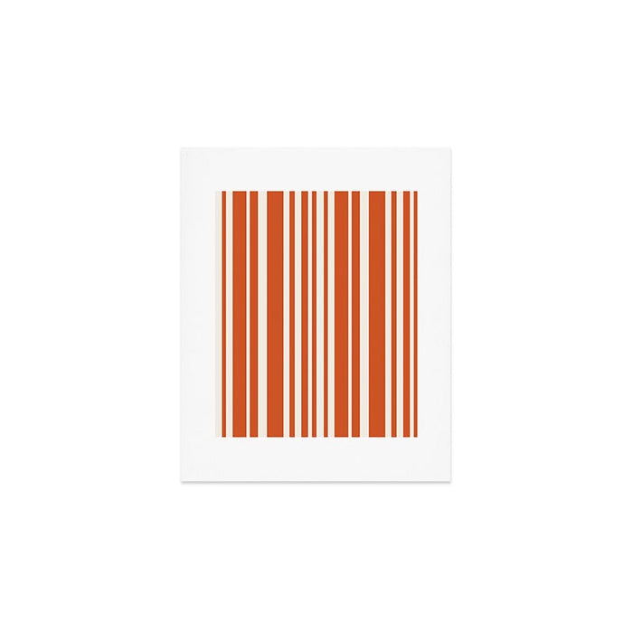 Classic Stripes XLVIII - Bright Retro Red Art Print Gallery Image 1