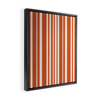 Classic Stripes XLVIII - Bright Retro Red Framed Canvas Print Gallery Image 2