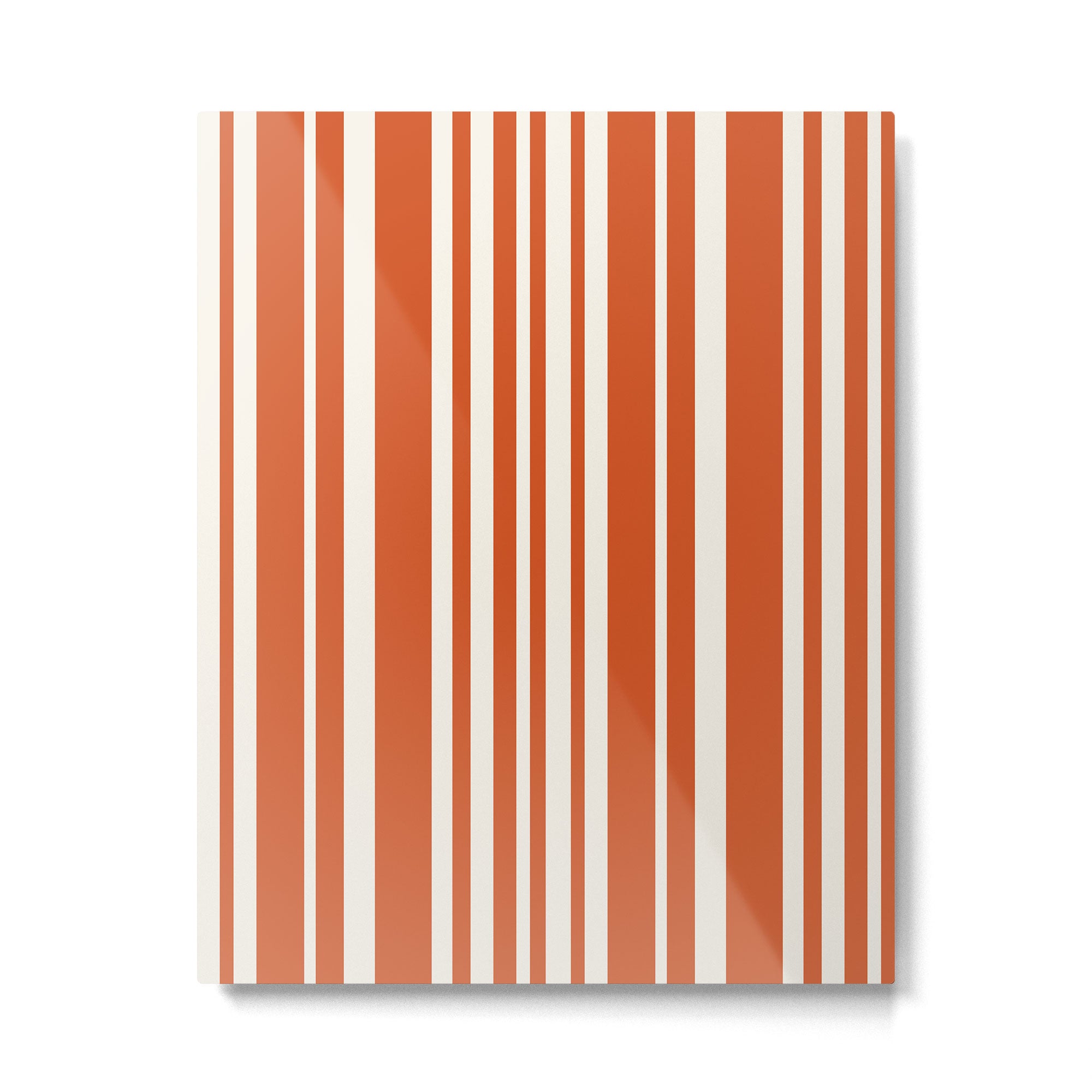 Classic Stripes XLVIII - Bright Retro Red Metal Print Gallery Image 4