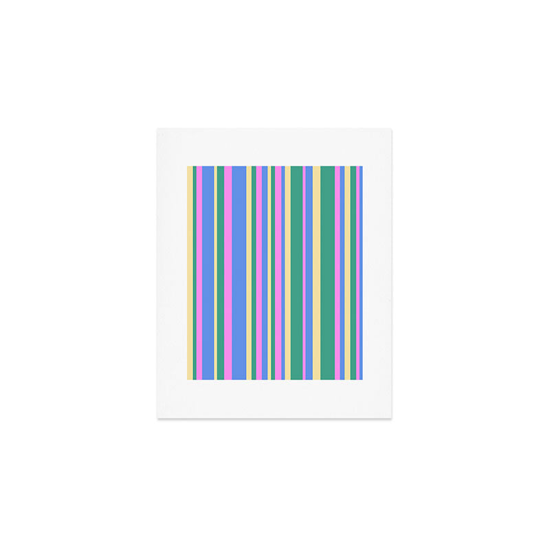 Classic Stripes XV - 90s Pastel Art Print Gallery Image 1