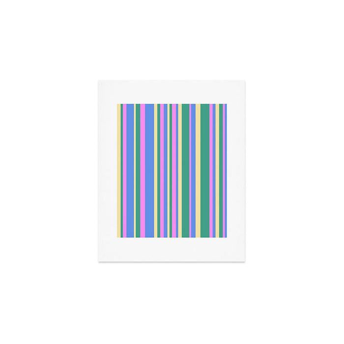 Classic Stripes XV - 90s Pastel Art Print Gallery Image 1