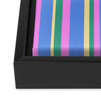 Classic Stripes XV - 90s Pastel Framed Canvas Print Gallery Image 3