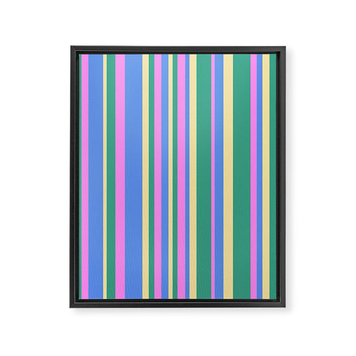 Classic Stripes XV - 90s Pastel Framed Canvas Print Gallery Image 1