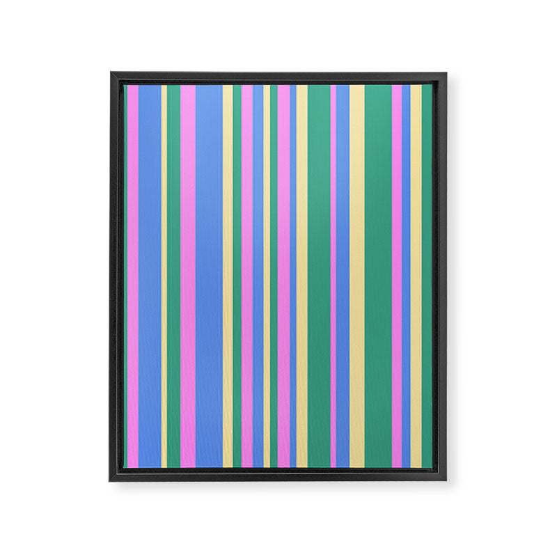 Classic Stripes XV - 90s Pastel Framed Canvas Print Gallery Image 6