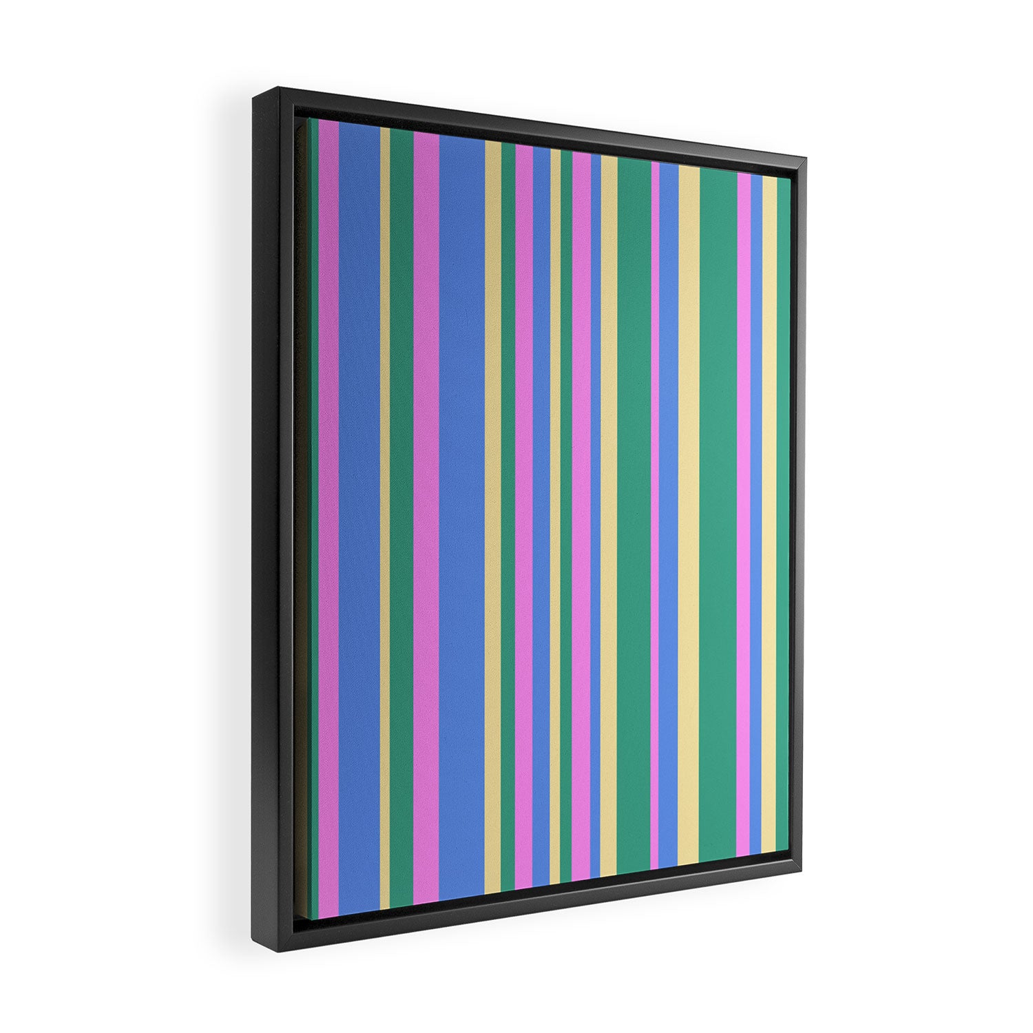 Classic Stripes XV - 90s Pastel Framed Canvas Print Gallery Image 2