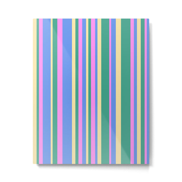 Classic Stripes XV - 90s Pastel Metal Print Gallery Image 1