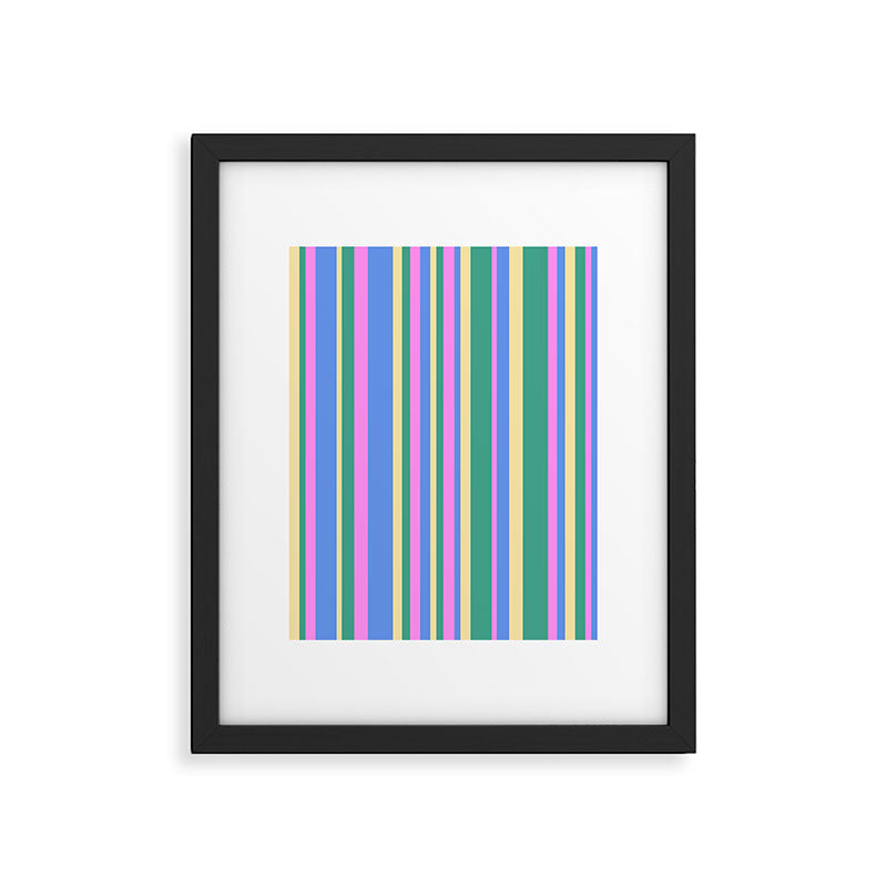 Classic Stripes XV - 90s Pastel Framed Art Print Gallery Image 5