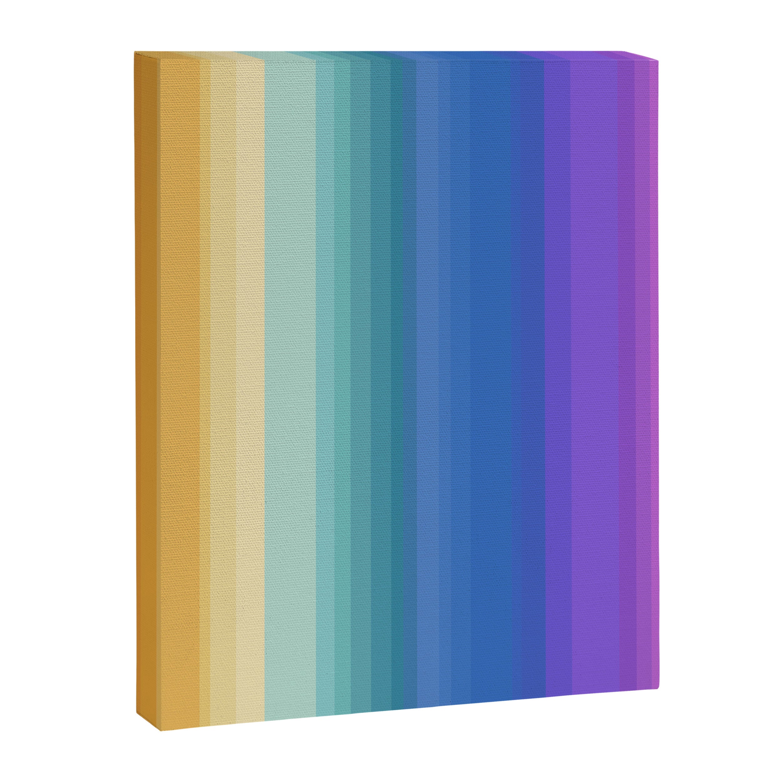 Classic Stripes XVI - Ombre Rainbow Canvas Print Gallery Image 6