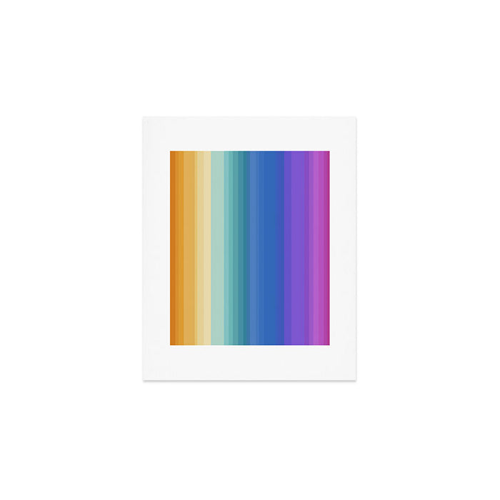 Classic Stripes XVI - Ombre Rainbow Art Print Gallery Image 1