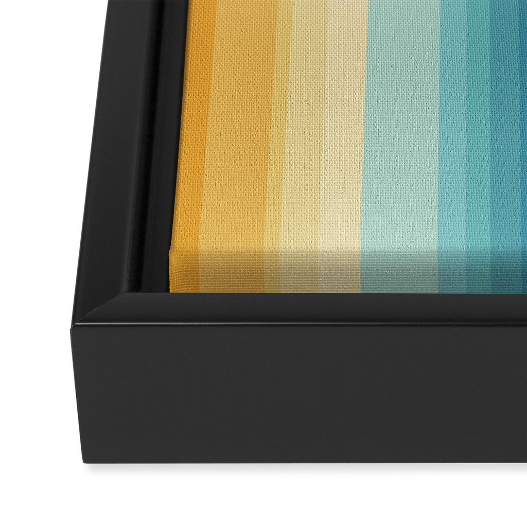 Classic Stripes XVI - Ombre Rainbow Framed Canvas Print Gallery Image 3