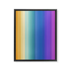 Classic Stripes XVI - Ombre Rainbow Framed Canvas Print Gallery Image 6