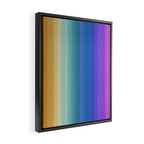 Classic Stripes XVI - Ombre Rainbow Framed Canvas Print Gallery Image 2