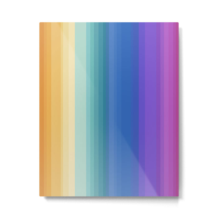 Classic Stripes XVI - Ombre Rainbow Metal Print Gallery Image 1