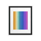 Classic Stripes XVI - Ombre Rainbow Framed Art Print Gallery Image 5