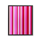 Classic Stripes XVII - Y2K Pink and Red Framed Canvas Print Gallery Image 6