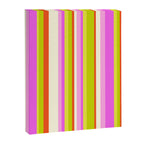 Classic Stripes XVIII - Y2K Pink and Green Canvas Print Gallery Image 6