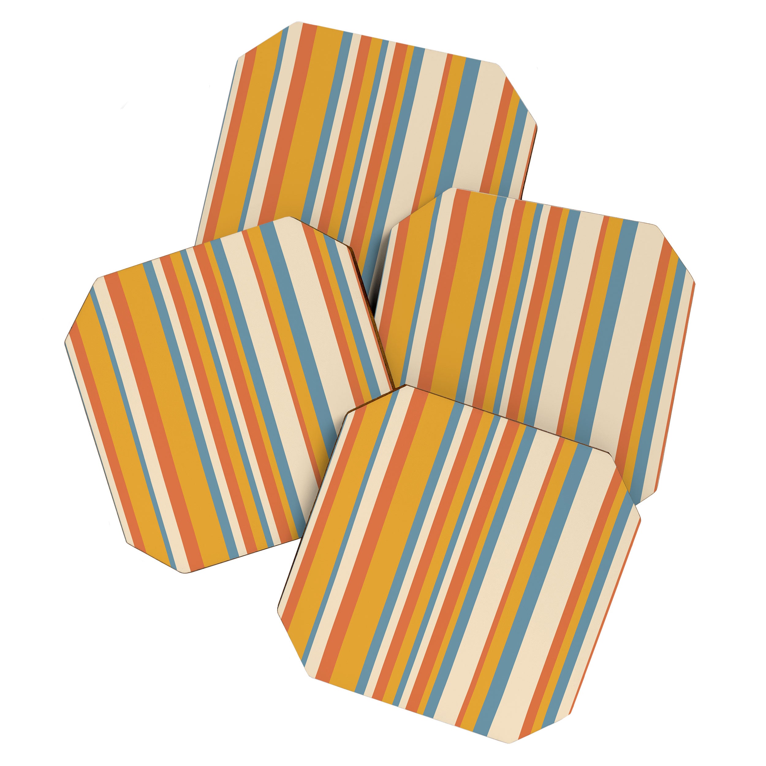 Classic Stripes XX - Retro Summer Coaster Gallery Image 1