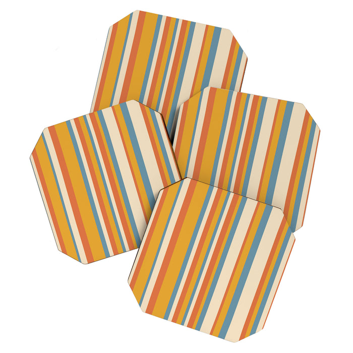Classic Stripes XX - Retro Summer Coaster Gallery Image 1
