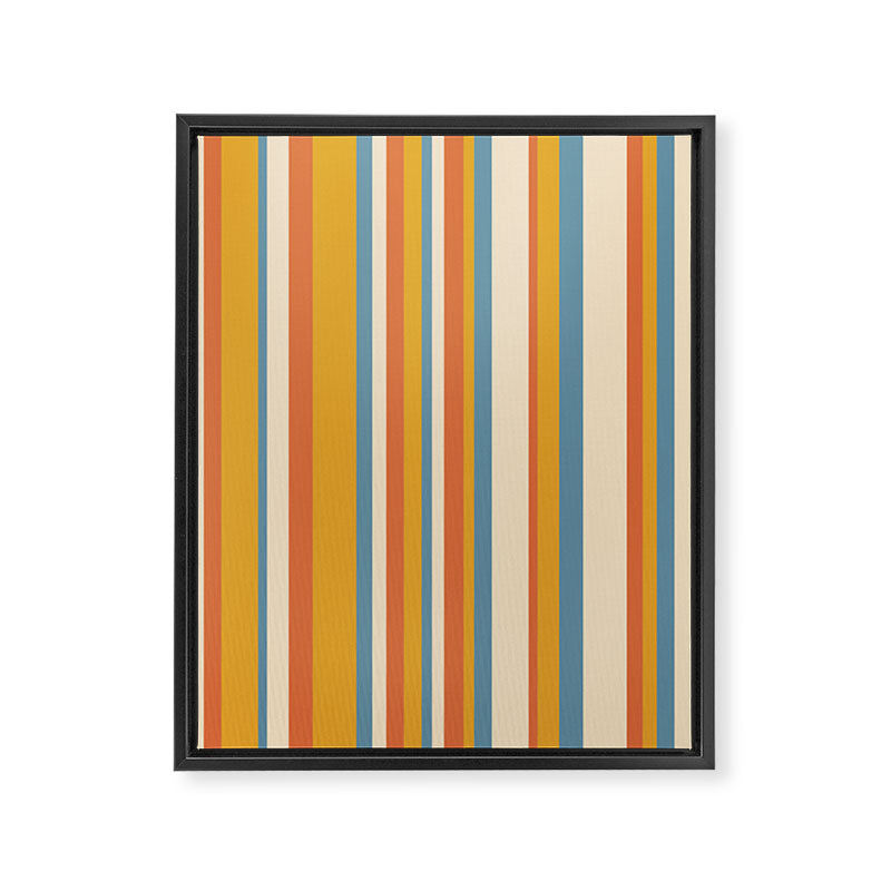 Classic Stripes XX - Retro Summer Framed Canvas Print Gallery Image 6
