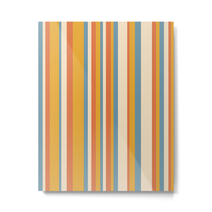 Classic Stripes XX - Retro Summer Metal Print Gallery Image 1