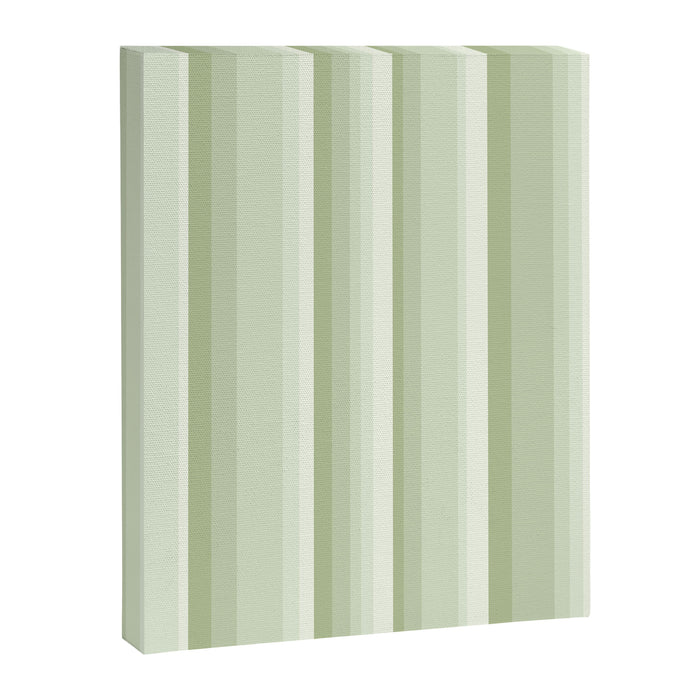 Classic Stripes XXI - Pastel Natural Green Canvas Print Gallery Image 1
