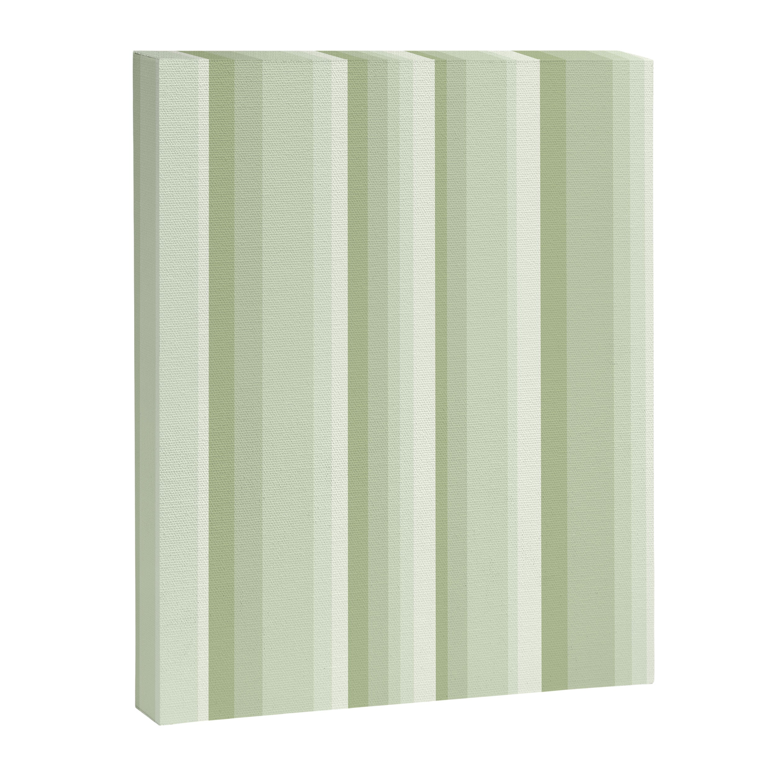 Classic Stripes XXI - Pastel Natural Green Canvas Print Gallery Image 6