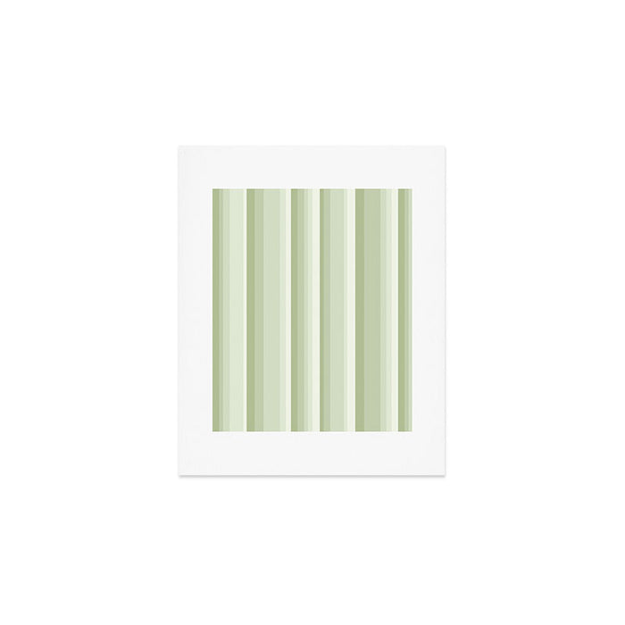Classic Stripes XXI - Pastel Natural Green Art Print Gallery Image 1