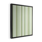 Classic Stripes XXI - Pastel Natural Green Framed Canvas Print Gallery Image 2