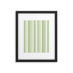 Classic Stripes XXI - Pastel Natural Green Framed Art Print Gallery Image 5