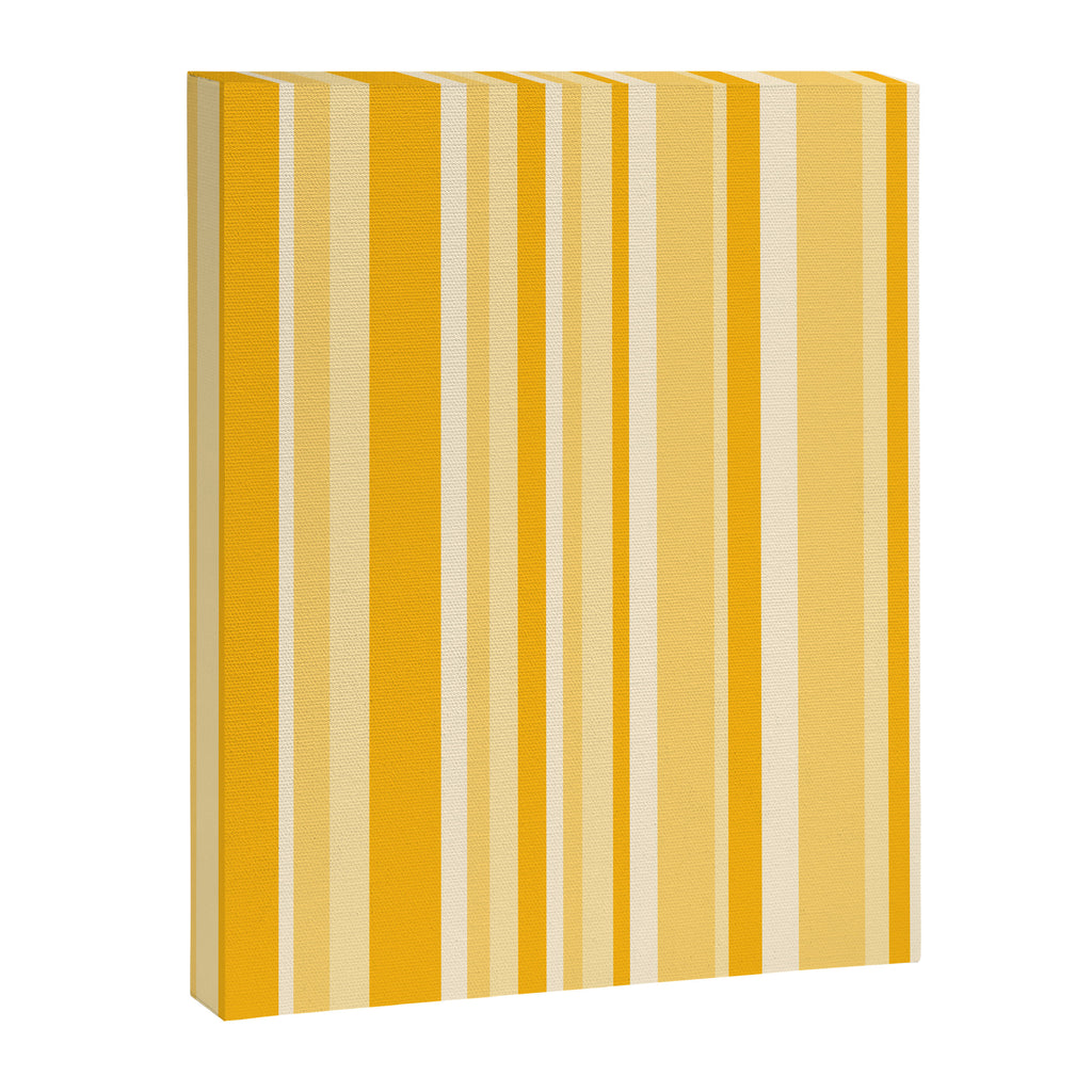 Classic Stripes XXII - Golden Sunshine Yellow Canvas Print Gallery Image 6