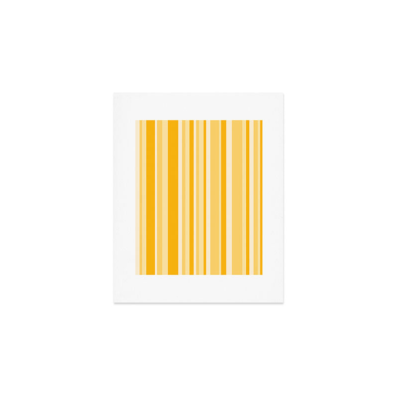 Classic Stripes XXII - Golden Sunshine Yellow Art Print Gallery Image 1