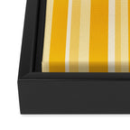 Classic Stripes XXII - Golden Sunshine Yellow Framed Canvas Print Gallery Image 3