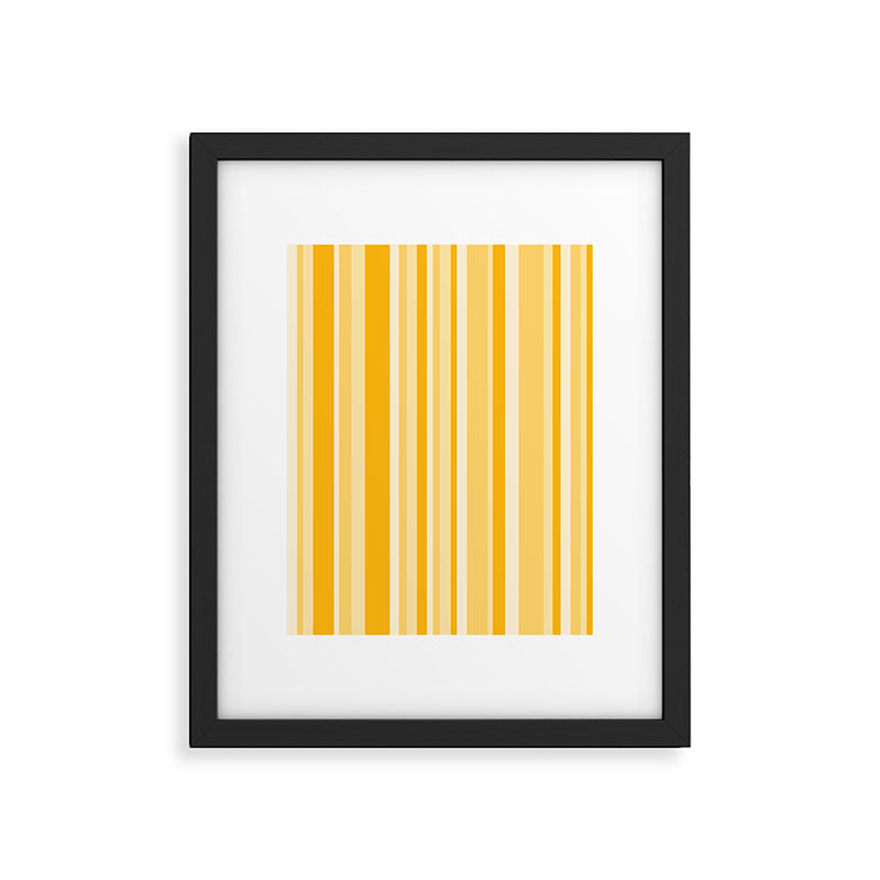 Classic Stripes XXII - Golden Sunshine Yellow Framed Art Print Gallery Image 5