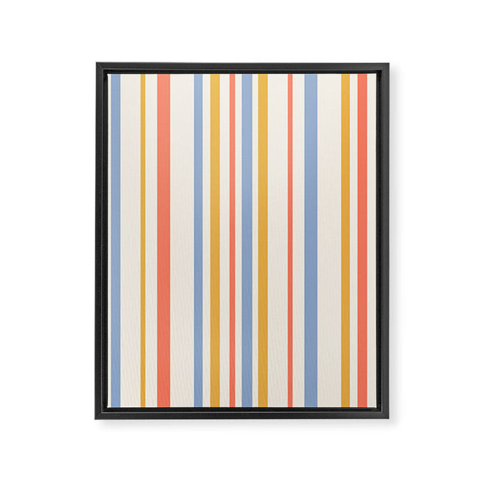 Classic Stripes XXIII - Retro Summer Framed Canvas Print Gallery Image 1