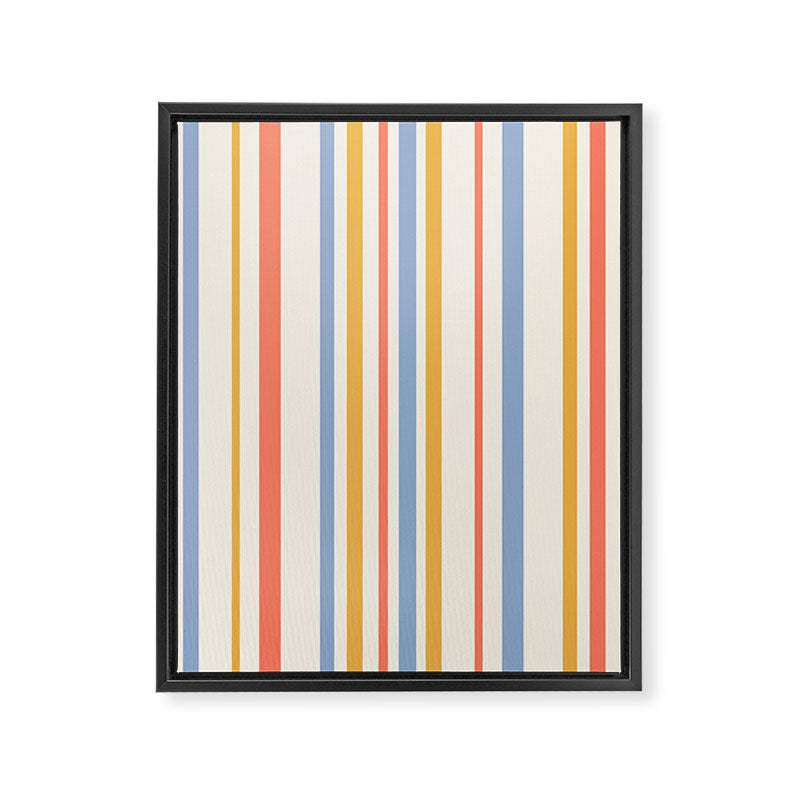 Classic Stripes XXIII - Retro Summer Framed Canvas Print Gallery Image 6