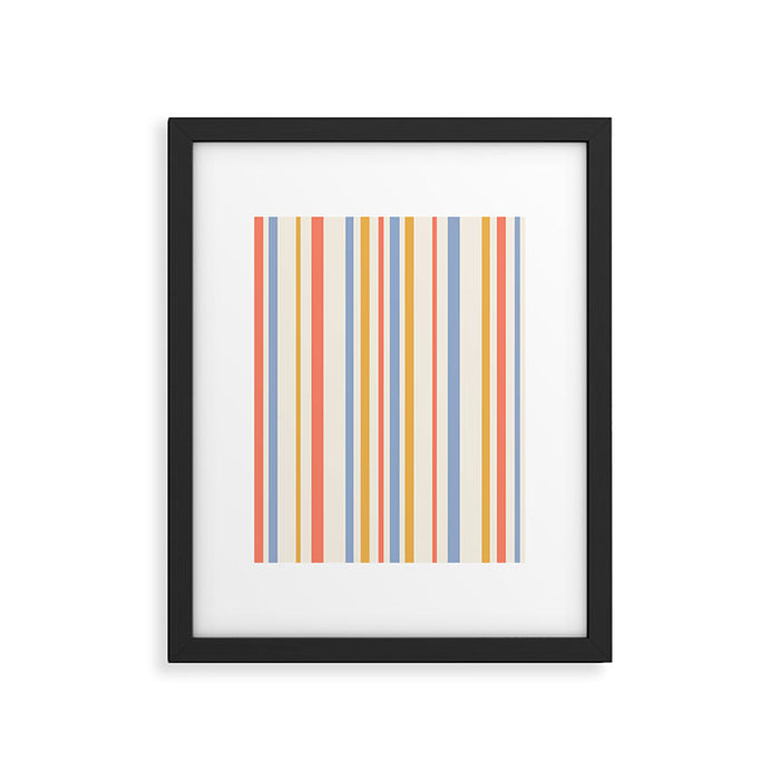 Classic Stripes XXIII - Retro Summer Framed Art Print Gallery Image 1