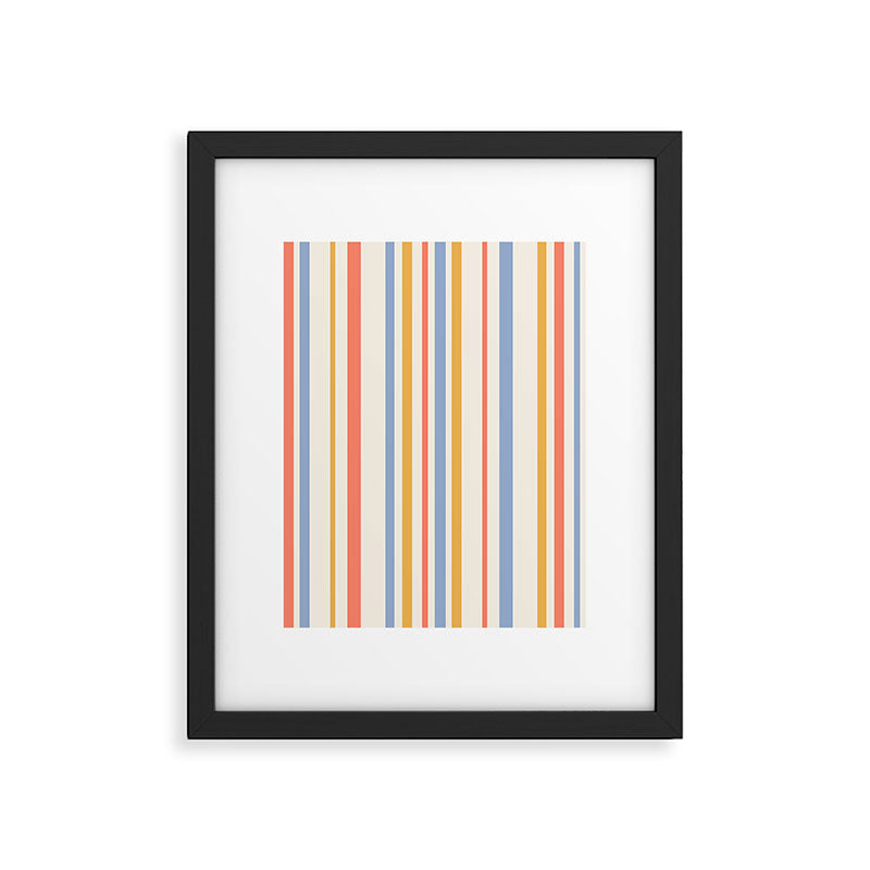Classic Stripes XXIII - Retro Summer Framed Art Print Gallery Image 5
