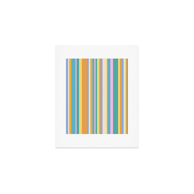 Classic Stripes XXIV - 90s Summer Art Print Gallery Image 1