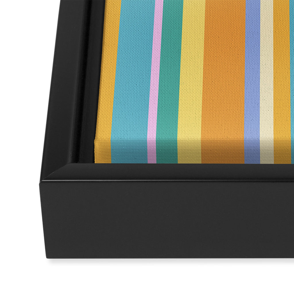 Classic Stripes XXIV - 90s Summer Framed Canvas Print Gallery Image 3