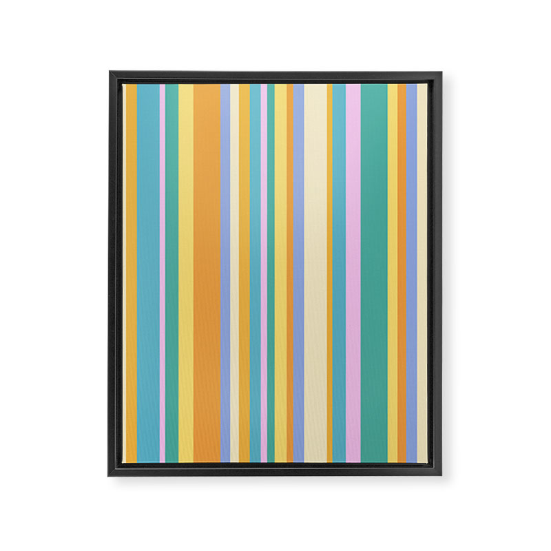 Classic Stripes XXIV - 90s Summer Framed Canvas Print Gallery Image 6