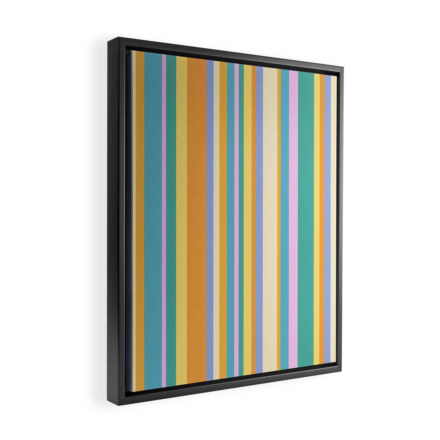 Classic Stripes XXIV - 90s Summer Framed Canvas Print Gallery Image 2